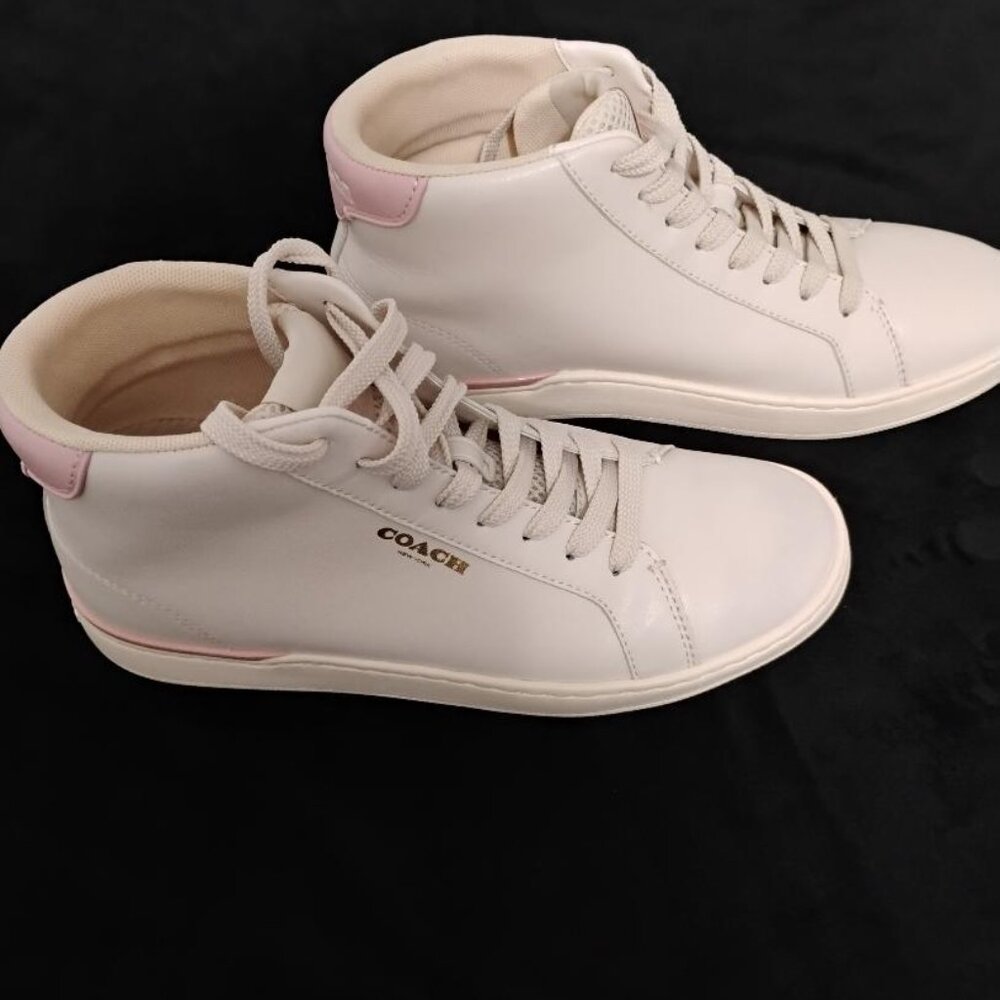 Coach Leather High Top Woman Sneakers Size 7.5
